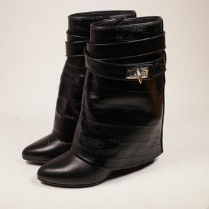 Amazing Givenchy Shark Lock Boots Exotix eel leather
